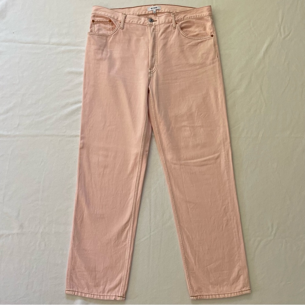 Re/Done - Loose Long Rigid Jeans Washed Pink Size 31 - Picture 6 of 11
